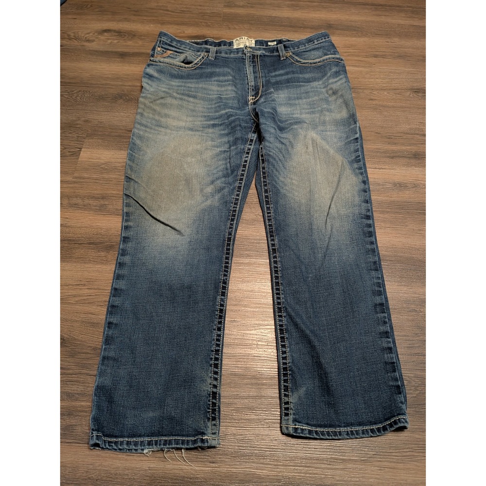 Ariat M4 Relaxed Boot Cut Jeans Mens 42x30 Medium Wash Western Cowboy Workwear